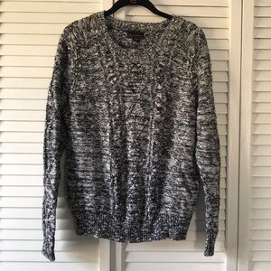 3/$25 METHAPHOR Gray Cable Knit Sweater Size Large